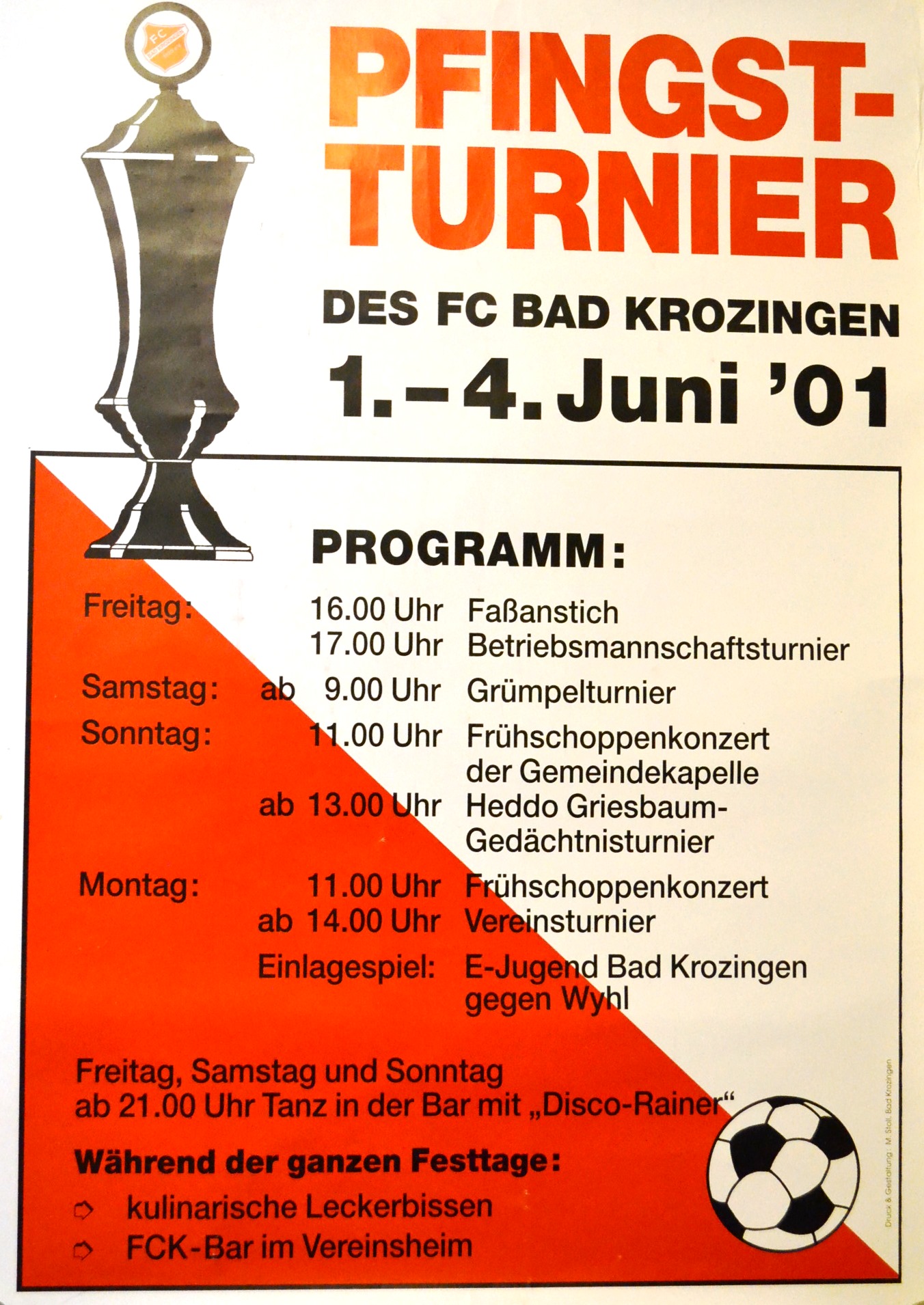 Plakat Pfingst Turnier 2001