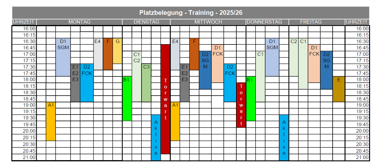 Platzbelegung 2025 2026
